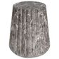 Hearth and Haven Outdoor Carved Side Table with Faux Natural Stone Texture in Brown, , large