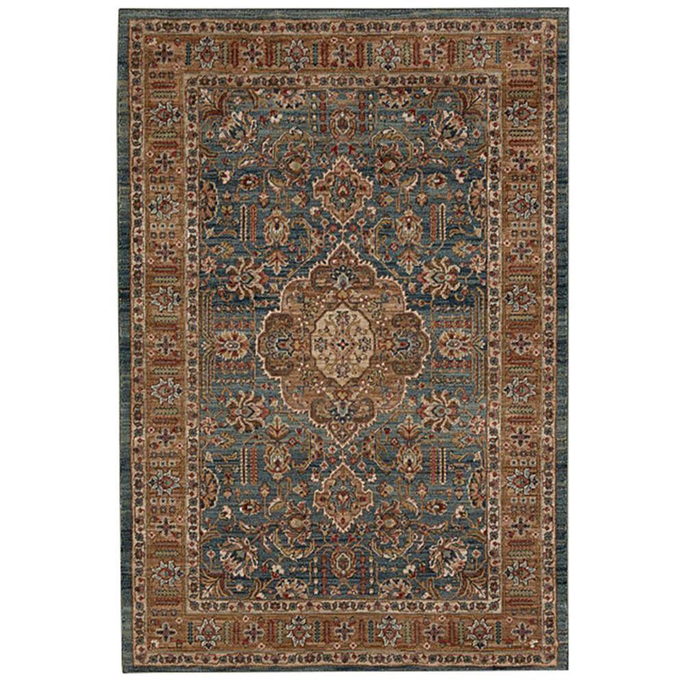 Karastan Spice Market 90933-50123 3"5" x 5"5" Aksum Aquamarine Area Rug, , large