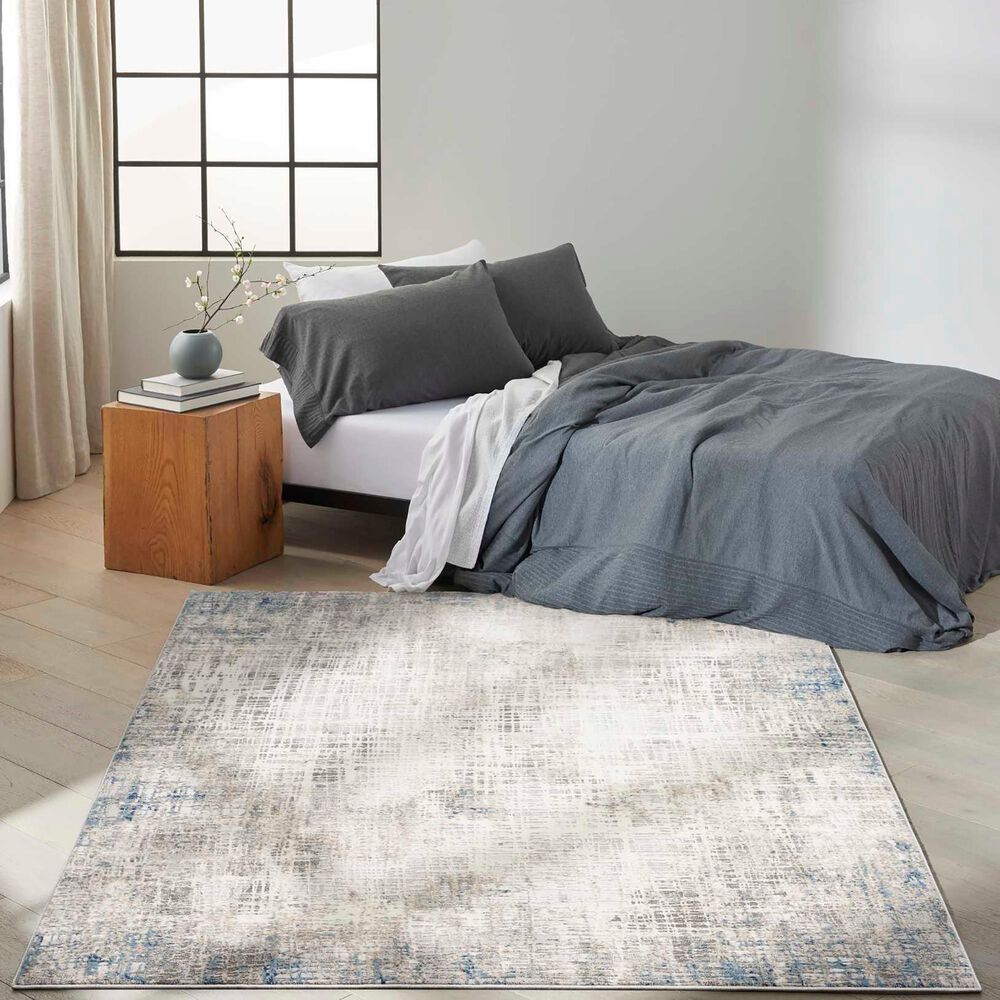 Nourison Infinity 4&#39; x 6&#39; Blue and Multicolor Area Rug, , large