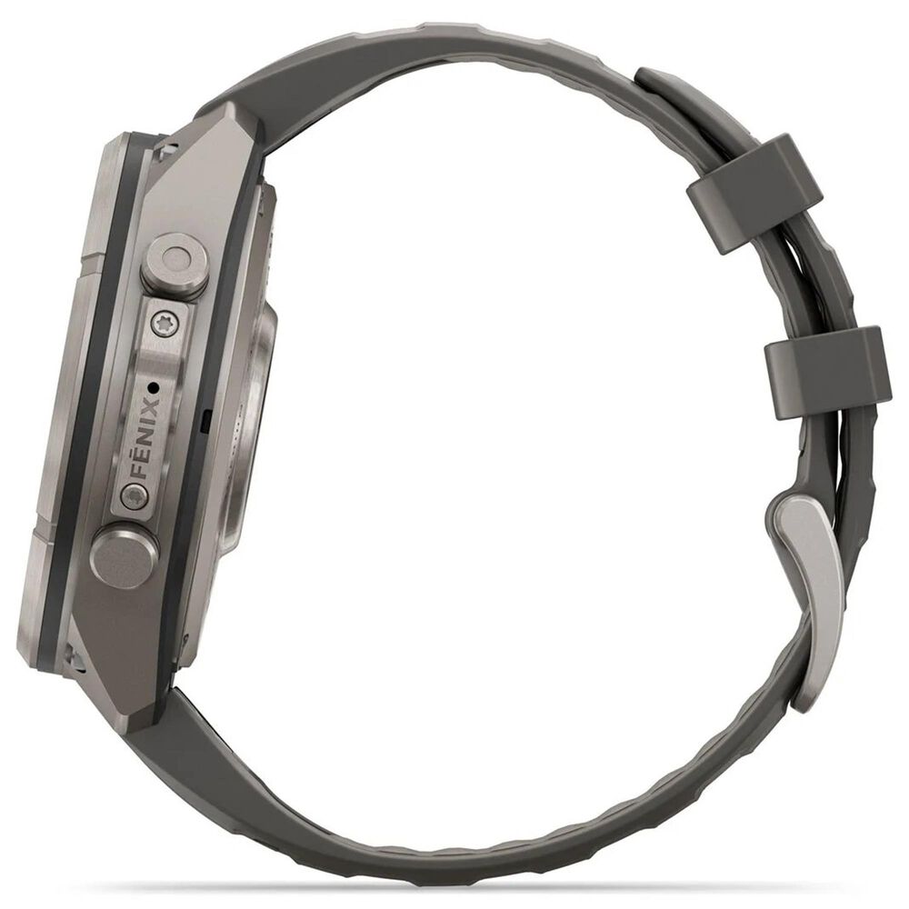 Garmin fenix 9 Pro inReach Solar Smartwatch 47mm Titanium with Pebble Gray and Silver Gray Silicone Band, , large