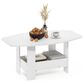 HOMLUX 2-Tier Oval Coffee Table in White, , large