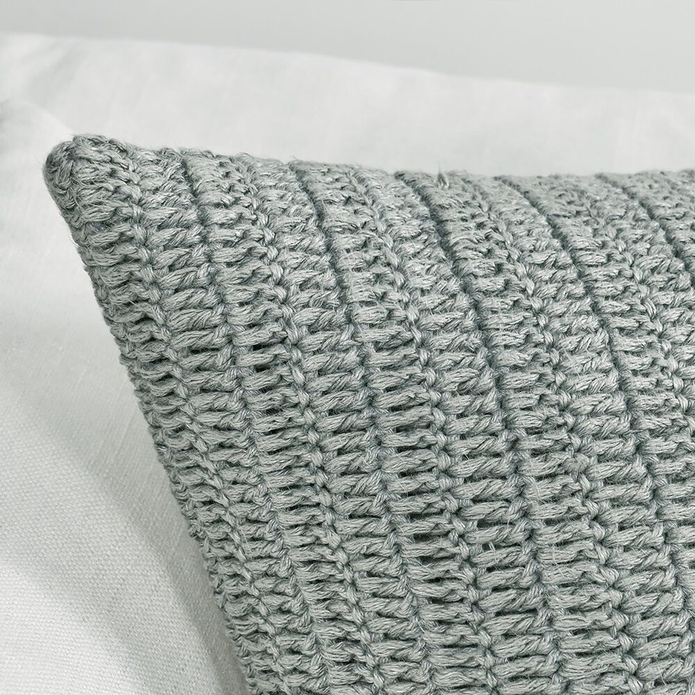 Classic Home Macie 22&quot; Square Throw Pillow in Stone Gray, , large