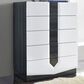 Global Furniture USA Hudson 5-Drawer Chest in White, Black and Grey, , large