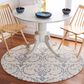 Safavieh Micro-Loop MLP532A 5" Round Ivory and Blue Area Rug, , large