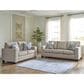 Ashley Deltona Stationary Sofa and Loveseat Set in Parchment, , large