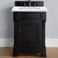 James Martin Vanities Brookfield 26" Single Bathroom Vanity in Antique Black with 3 cm Arctic Fall Solid Surface Top and Rectangle Sink, , large