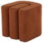 Maple and Jade 18" Boucle Accent Ottoman in Copper, , large