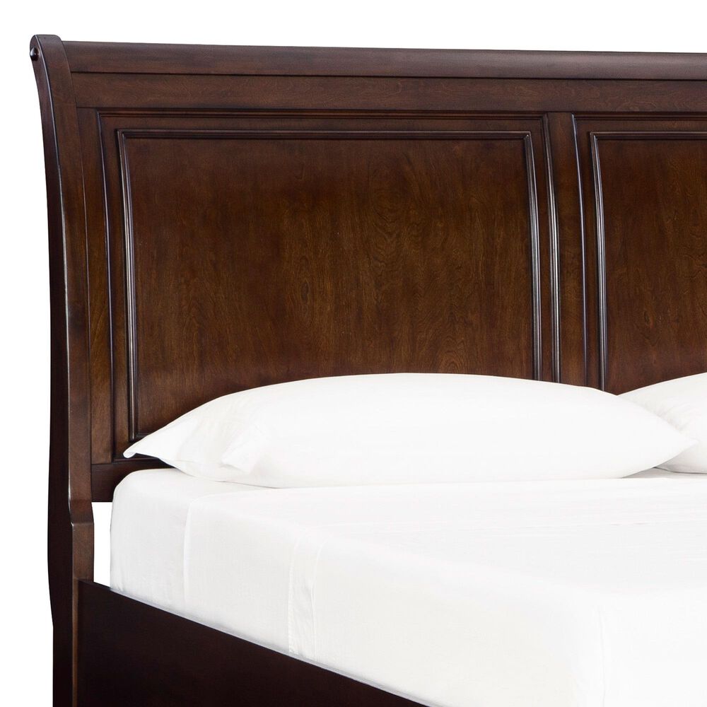 Ashley Trellington King Sleigh Storage Bed in Warm Brown Cherry, , large