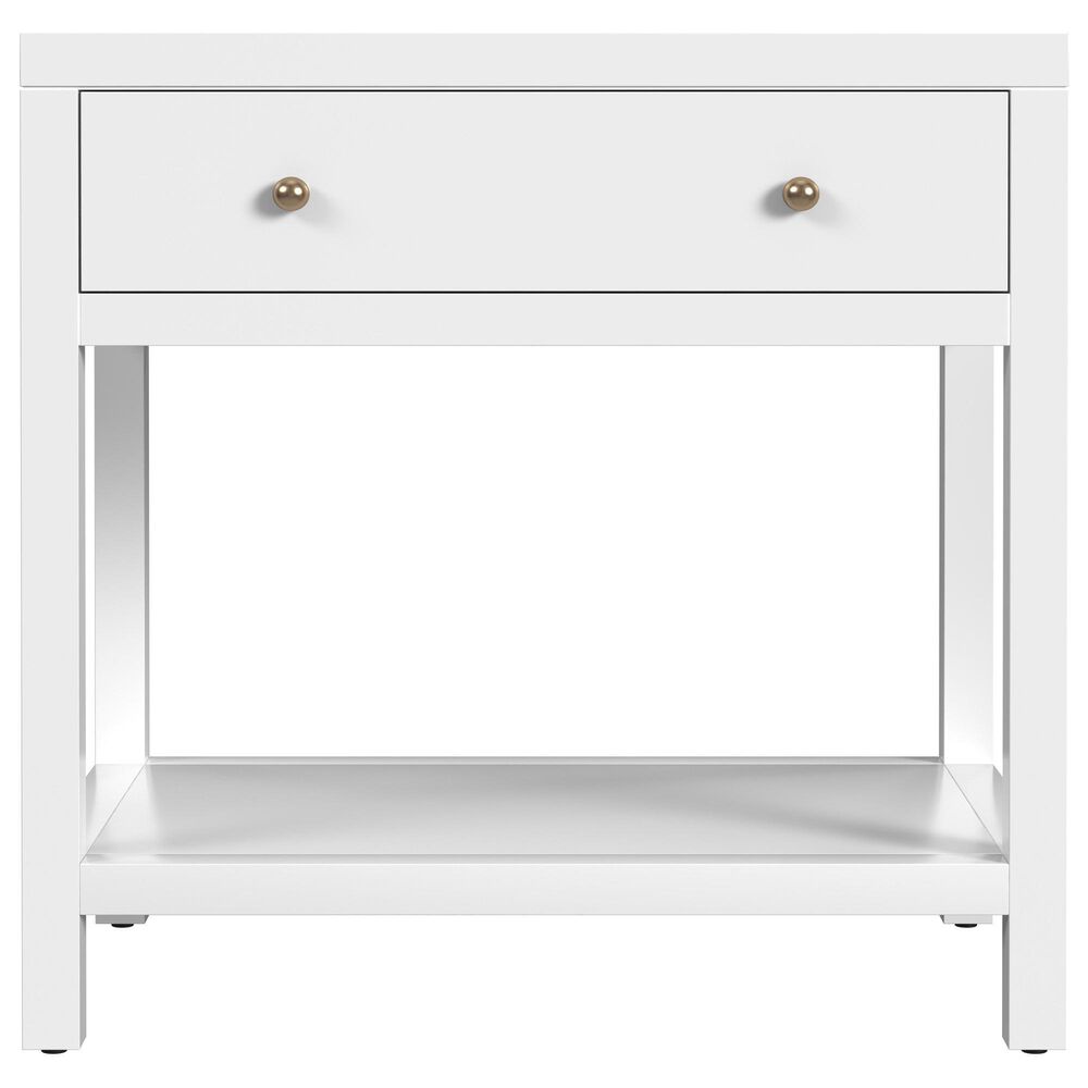 Butler Specialty Company Nora 1-Drawer 30" Nightstand in Smooth White, , large