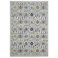 Safavieh Evoke EVK210C 4" x 6" Ivory and Blue Area Rug, , large