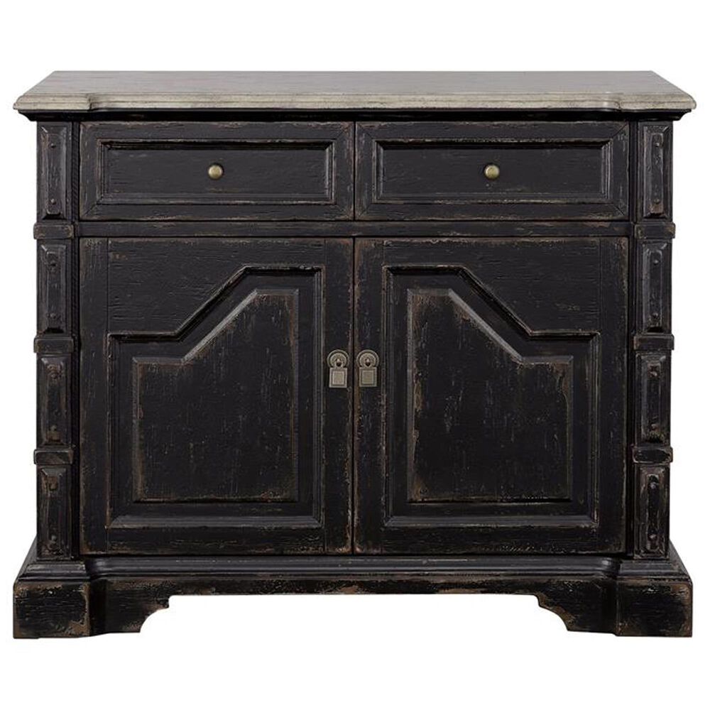 Linon Home Decor Karsyn 2-Drawer Cabinet in Rustic Black and Weathered Grey, , large