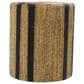 Maple and Jade Banana Leaf Drum Linear Wrapped End Table in Brown and Navy Blue, , large