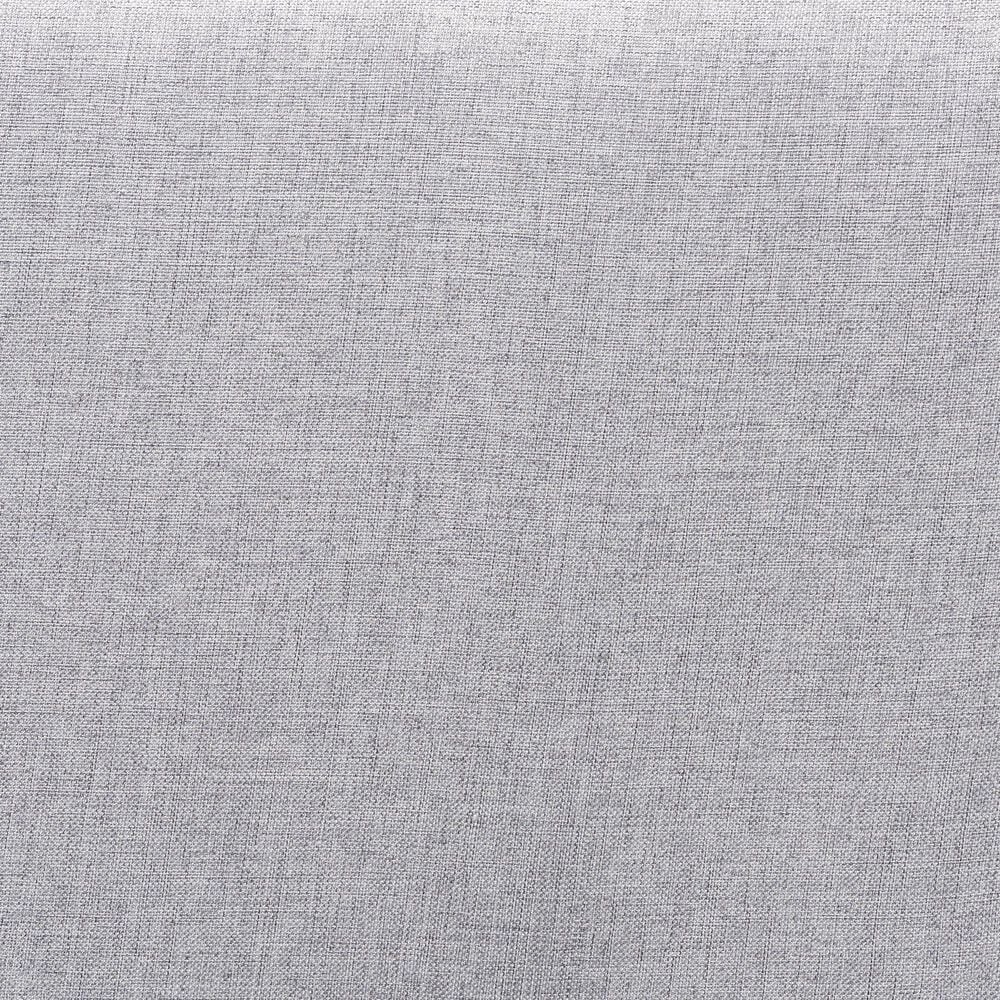 Baxton Studio Dexter Twin Panel Headboard with Light Grey Fabric in Walnut Brown, , large