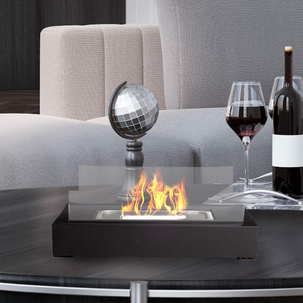 Timberlake Rectangle Tabletop Fire Pit in Black &#40;Set of 2&#41;, , large