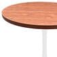Leisuremod Bristol 36" Round Dining Table with MDF Top in White and Cognac Brown - Table Only, , large