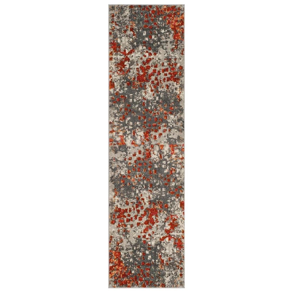 Safavieh Monaco MNC225H-26 2"2" x 6" Grey/Orange Runner, , large