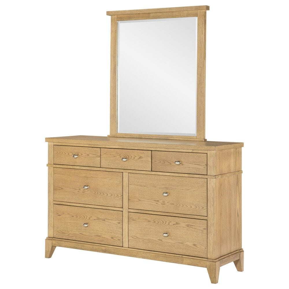 St Claire Home Today's Traditions 4 Piece Full Platform Panel Bedroom Set in Natural Hickory, , large