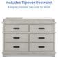 Delta Children Asher 6-Drawer Dresser with Changing Top in Rustic Mist, , large
