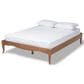 Baxton Studio Marieke King Platform Bed Frame in Walnut Brown, , large