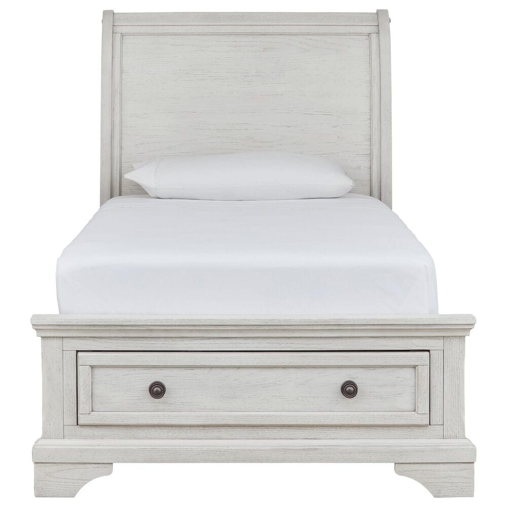 Ashley Robbinsdale 4-Piece Twin Storage Bedroom Set in Antique White, , large