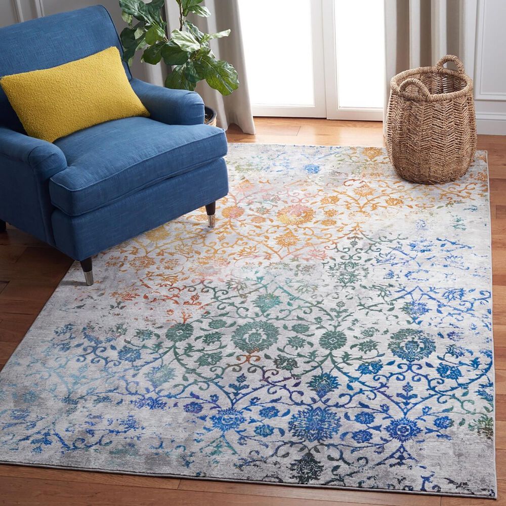 Safavieh Aria 4&#39;4&quot; x 6&#39;4&quot; Grey and Green Area Rug, , large