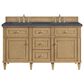 James Martin Vanities Lorelai 60" Double Vanity in Light Natural Oak with 3 cm Charcoal Soapstone Quartz Top, , large