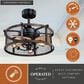Vaxcel Humboldt 21" LED Ceiling Fan in Oil Rubbed Bronze and Burnished Teak, , large