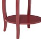 Linon Home Decor Rainbow Round Side Table in Red, , large