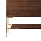 James Martin Vanities Mantova 35.4" Single Vanity in Mid-Century Walnut and Champagne Brass with 3 cm Charcoal Black Composite Stone Top and Rectangular Sink, , large