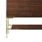 James Martin Vanities Mantova 35.4" Single Vanity in Mid-Century Walnut and Champagne Brass with 3 cm Charcoal Black Composite Stone Top and Rectangular Sink, , large