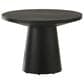 HOMLUX 22"W Round End Table with Natural Wood Grain in Ebony Black, , large