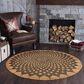 L&R Resources Synergy 6" Round Tan and Gray Area Rug, , large