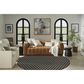 Nourison Twist Reversible 8" Round Black Indoor/Outdoor Area Rug, , large