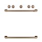 Cafe Handle and 5 Knob Kit for Freestanding Range in Brushed Bronze, , large