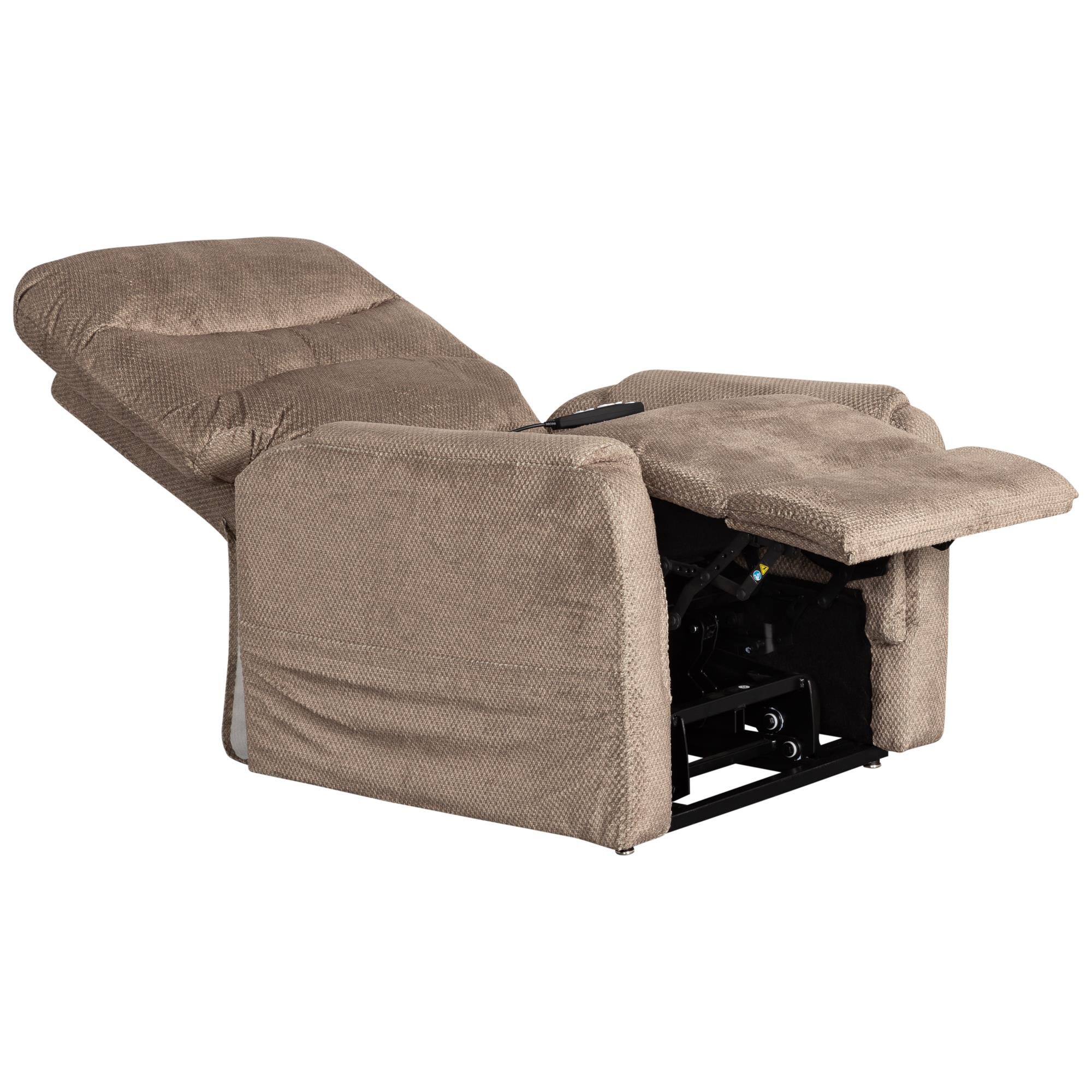 Mega motion 3 position lift chair with heat and massage outlet in spice stone