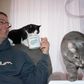 Pavilion Purrfect 18 Oz Mug in White, Blue and Pink, , large
