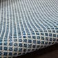 Nourison Courtyard Ivory and Blue 2" x 3" Indoor/Outdoor Area Rug, , large