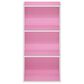 HOMLUX 3-Tier Open Shelf Bookcase in Pink and White, , large