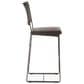 Home Trends & Design New York Bar Stool in Powder Coated Black with Top Grain Leather, , large