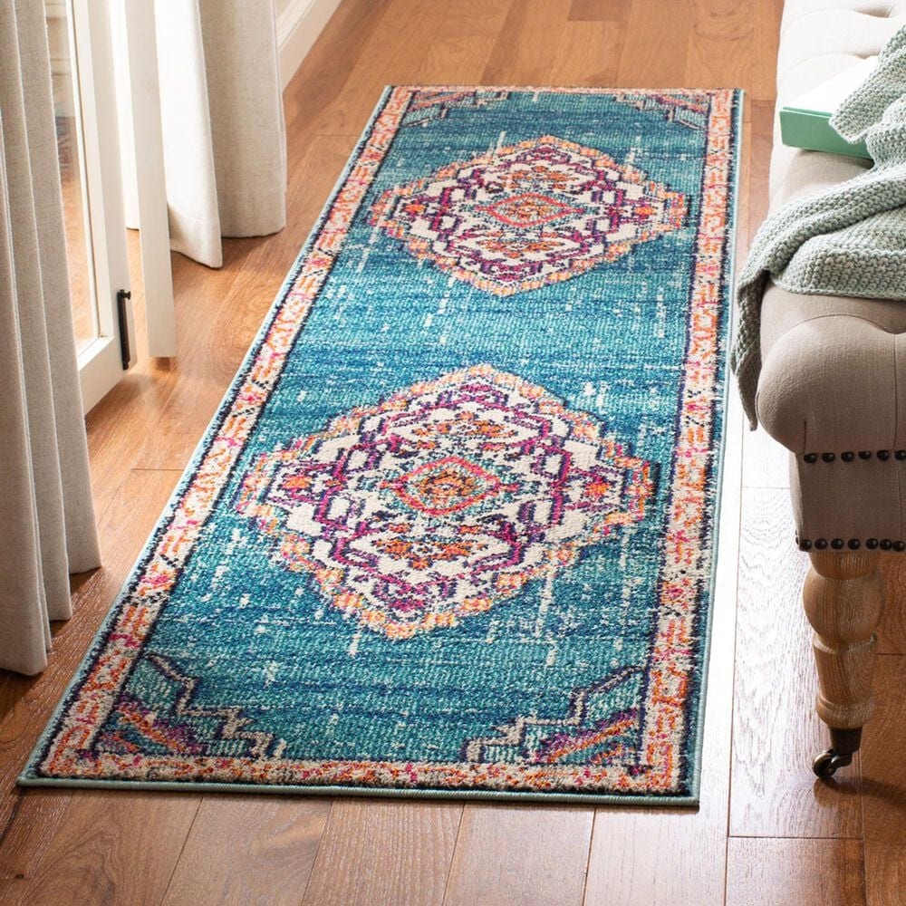 Safavieh Monaco MNC254J 2&#39;2&quot; x 8&#39; Blue Runner, , large