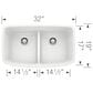 Blanco Valea 50/50 Equal Double Low Divide Sink in White, , large