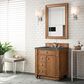 James Martin Vanities Bristol 30" Single Bathroom Vanity in Saddle Brown with 3 cm Parisien Bleu Quartz Top and Rectangular Sink, , large