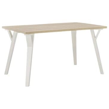 Ashley Grannen Rectangle Dining Table in White, Light Tan and Natural - Table Only, , large