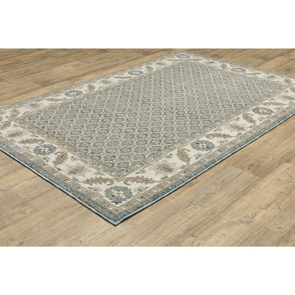 Oriental Weavers Andorra 5&#39;3&quot; x 7&#39;3&quot; Blue and Ivory Area Rug, , large