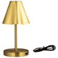 Creative Coop Metal LED Table Lamp with Touch Sensor in Gold, , large