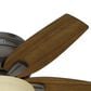 Hunter Newsome Low Profile 42" Ceiling Fan with Frosted Amber Lights in Premier Bronze, , large