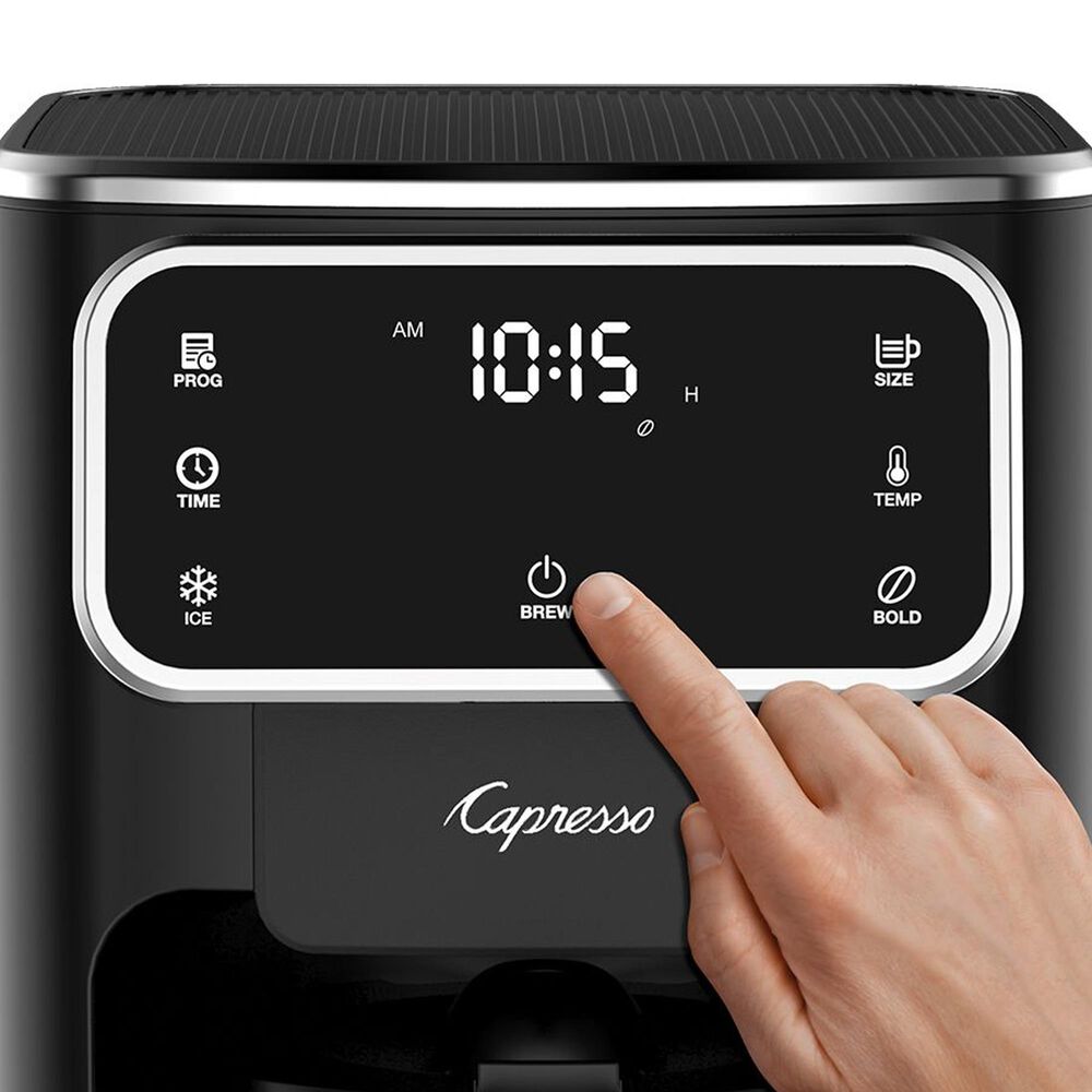 Jura 12-Cup Touchscreen Coffee Maker with Glass Carafe in Black and Stainless Steel, , large