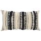 Rizzy Home Striped 14" x 26" Down Filled Pillow in Natural/Black, , large