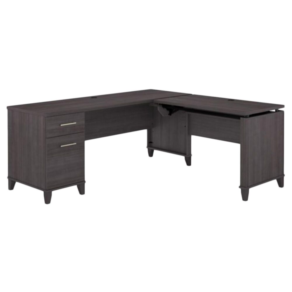 Bush Somerset 72&quot; 3-Position Sit to Stand L-Shaped Desk in Storm Gray, , large