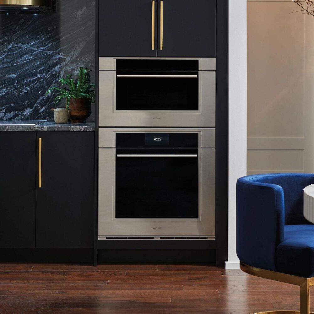 Wolf Appliances 1.6 Cu. Ft. M Series Transitional Drop-Down Door Microwave Oven in Stainless Steel, , large